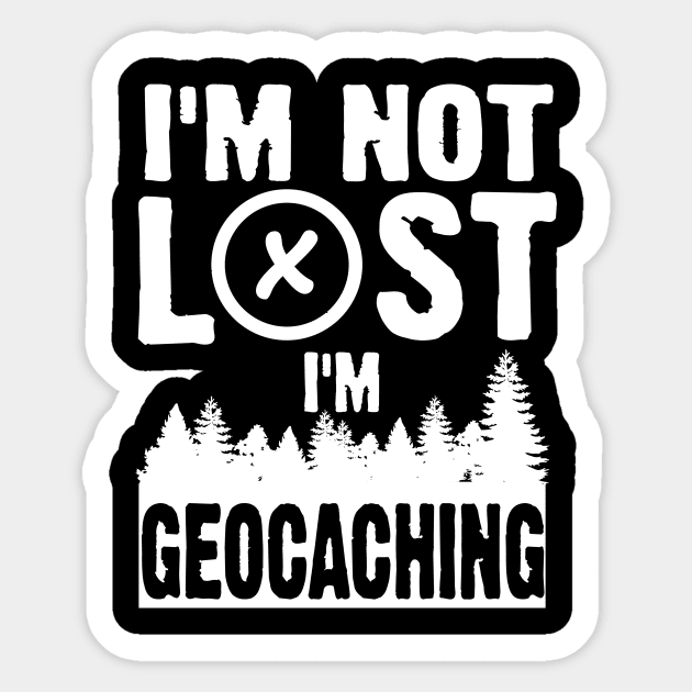 I'm not lost geocaching Sticker by nektarinchen